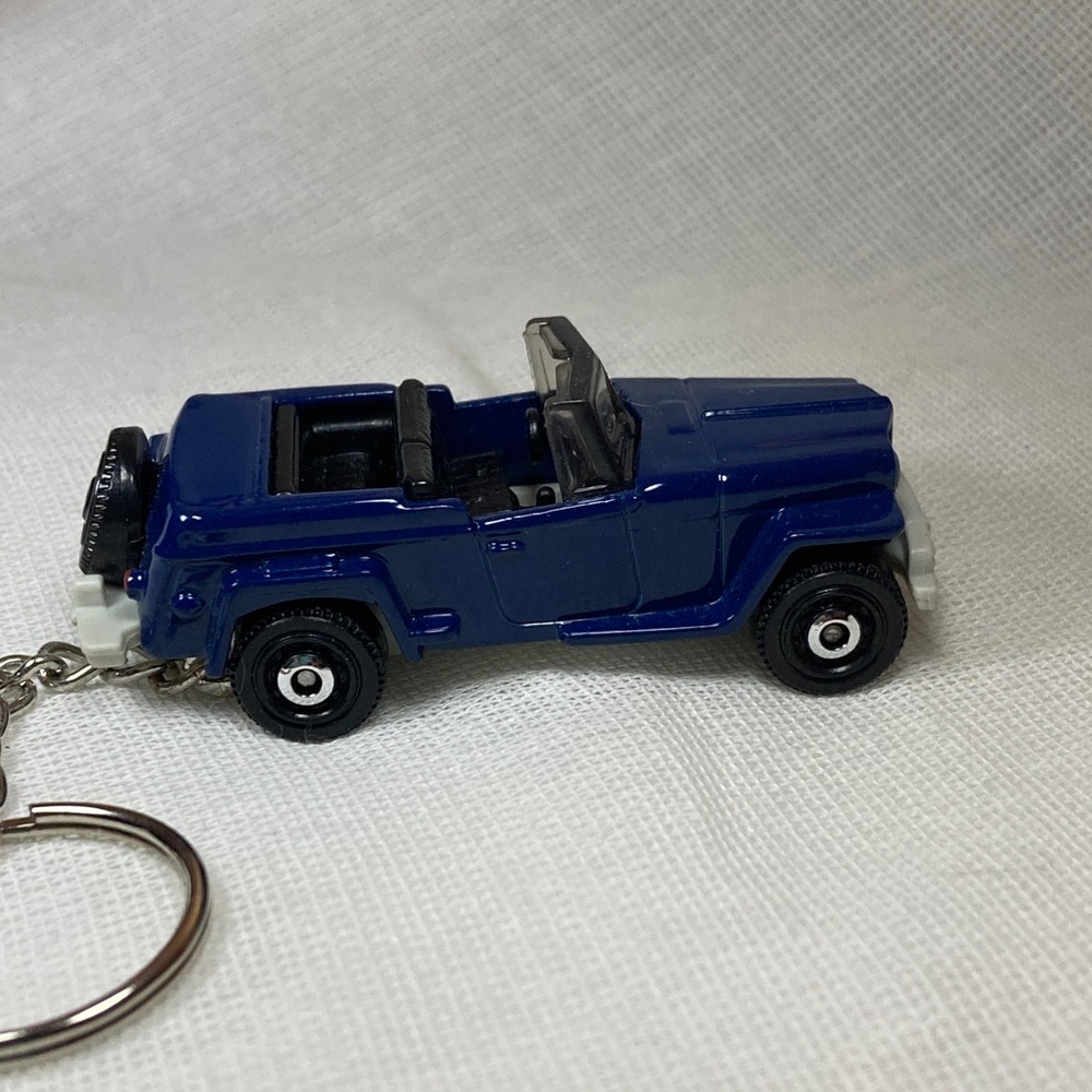 Blue Toy Car Keychain